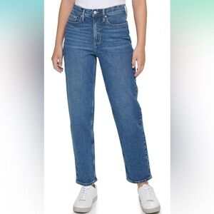 Calvin Klein Women’s High Rise Straight Leg Jeans
